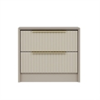 Pemberly Row Kale Luxe Nightstand in Stone Finish