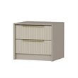 Pemberly Row Kale Luxe Nightstand in Stone Finish