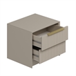 Pemberly Row Kale Luxe Nightstand in Stone Finish