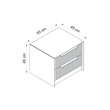 Pemberly Row Kale Luxe Nightstand in Stone Finish