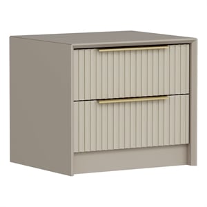 Pemberly Row Kale Luxe Nightstand in Stone Finish