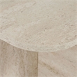 Pemberly Row Modern Coffee Table in Travertine Finish