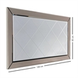 Pemberly Row Rectangular Silver Mirror 51.18 in Width x 25.59 in Height