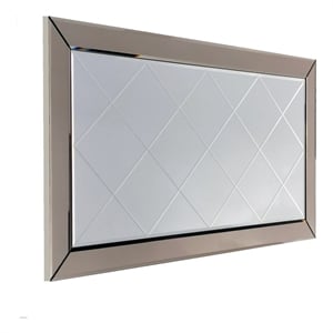 Pemberly Row Rectangular Silver Mirror 51.18 in Width x 25.59 in Height