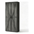 Pemberly Row Farmhouse Pantry Cabinet with LED Light and Barn Doors