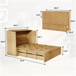 Pemberly Row Full-Size Murphy Cabinet Bed with Charging Station
