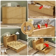 Pemberly Row Full-Size Murphy Cabinet Bed with Charging Station