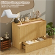 Pemberly Row Full-Size Murphy Cabinet Bed with Charging Station