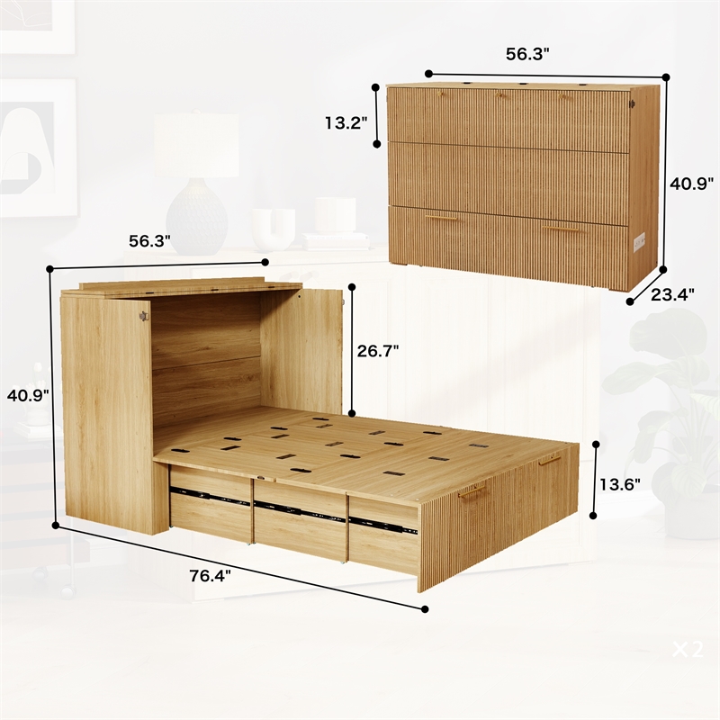 Pemberly Row Makeup Vanity Desk with Lighted Mirror and Charging Station