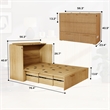 Pemberly Row Makeup Vanity Desk with Lighted Mirror and Charging Station