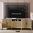 Pemberly Row Modern Fluted TV Stand for TVs up to 100 in Light Wood