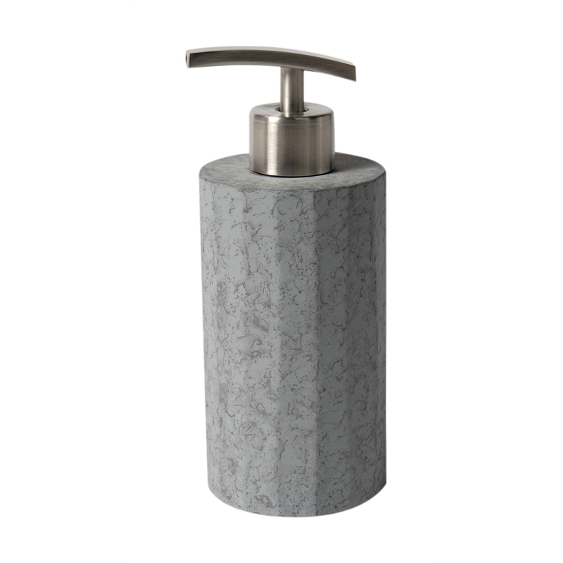 Pemberly Row Solid Concrete 5-Piece Accessory Set in Gray Matte