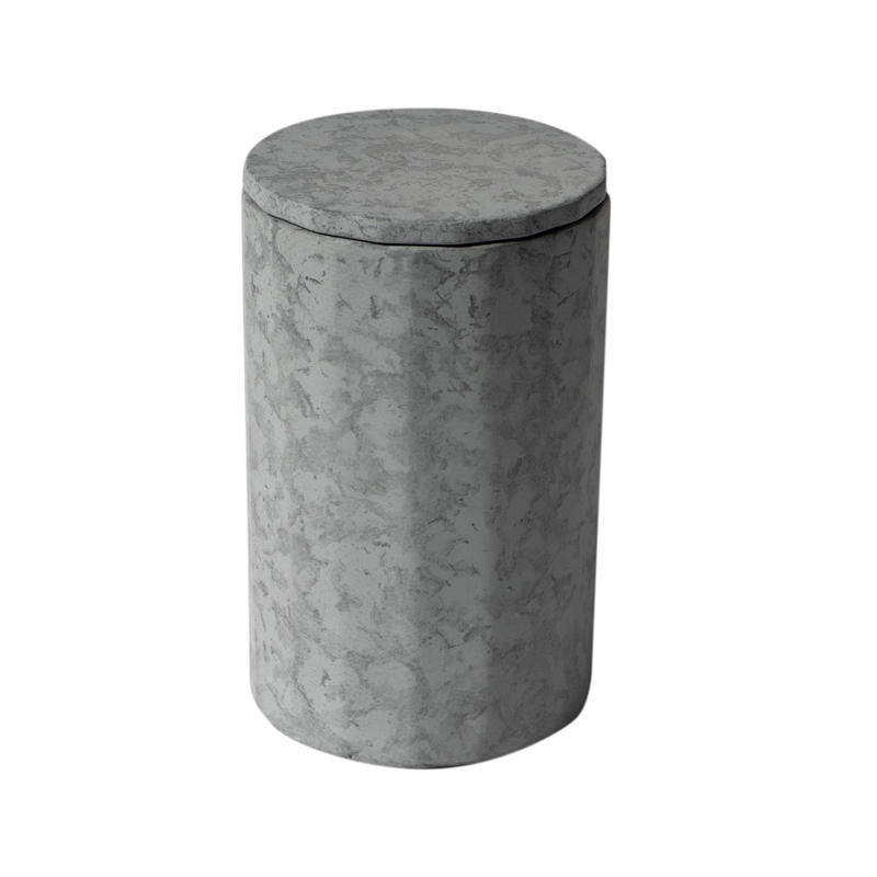 Pemberly Row Solid Concrete 5-Piece Accessory Set in Gray Matte