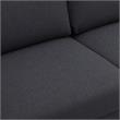 Pemberly Row 2Pc Dark Gray Linen Fabric Sofa Set with Accent Pillows