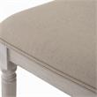 Pemberly Row Set of 6 Off White Fabric Chairs with Cushioned Seats