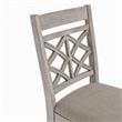 Pemberly Row Set of 4 Contemporary Off White Fabric Chairs with Cushion
