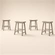 Pemberly Row Set of 4 Counter Height Stools in Light Gray