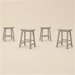 Pemberly Row Set of 4 Counter Height Stools in Light Gray