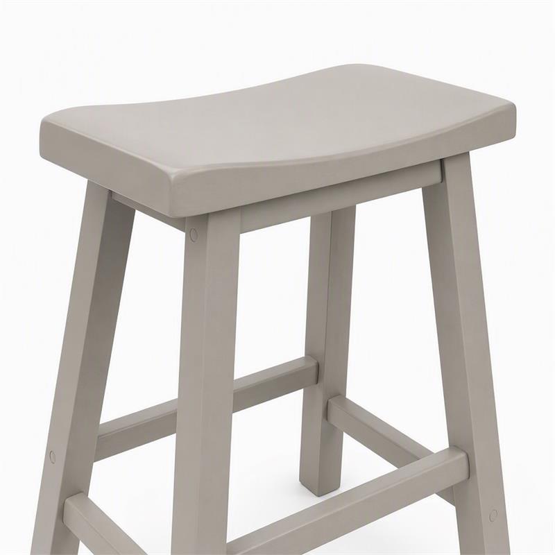 Pemberly Row Set of 4 Counter Height Stools in Light Gray