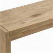Pemberly Row Set of 2 Wooden Dining Benches in Oak Finish