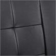Pemberly Row Set of 2 Black PVC Fabric Loveseats with LED Lights