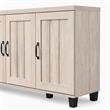 Pemberly Row Engineered Wood Dusty Gray Oak Shoe Cabinets - Set of 2