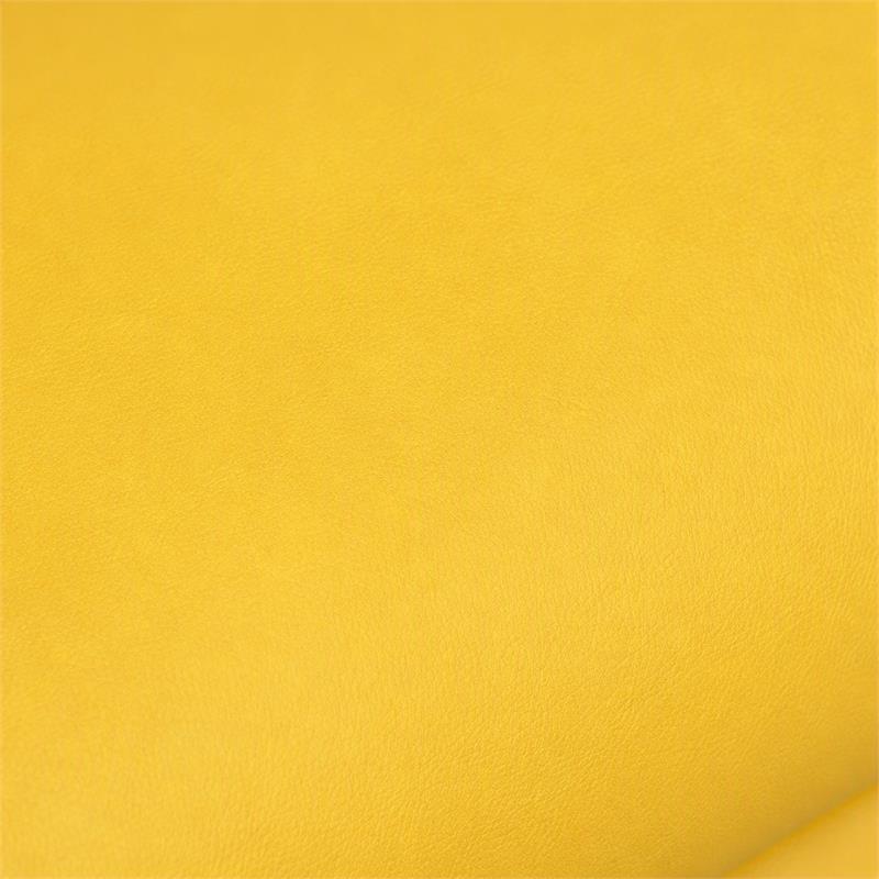 Pemberly Row Set of 2 Kids Recliner Chairs in Yellow Faux Leather