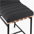 Pemberly Row Set of 3 Counter Height Chairs in Dark Gray Boucle Fabric