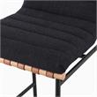 Pemberly Row Set of 3 Counter Height Chairs in Black Boucle Fabric