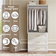 Pemberly Row 3-Drawer Armoire with Hanging Rod White Finish