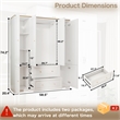 Pemberly Row Large Armoire with Rod and Shelves White Finish