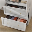 Pemberly Row Modern Armoire Closet with 2 Doors and 2 Drawers in White