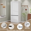 Pemberly Row Modern Wardrobe Armoire with Hanging Rod in White Finish