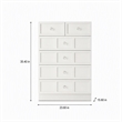 Pemberly Row Modern 5 Drawer Dresser Chest with Crystal Knobs White