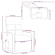 Pemberly Row Massage Recliner Chair in Dark Gray