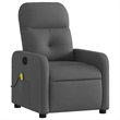 Pemberly Row Massage Recliner Chair in Dark Gray