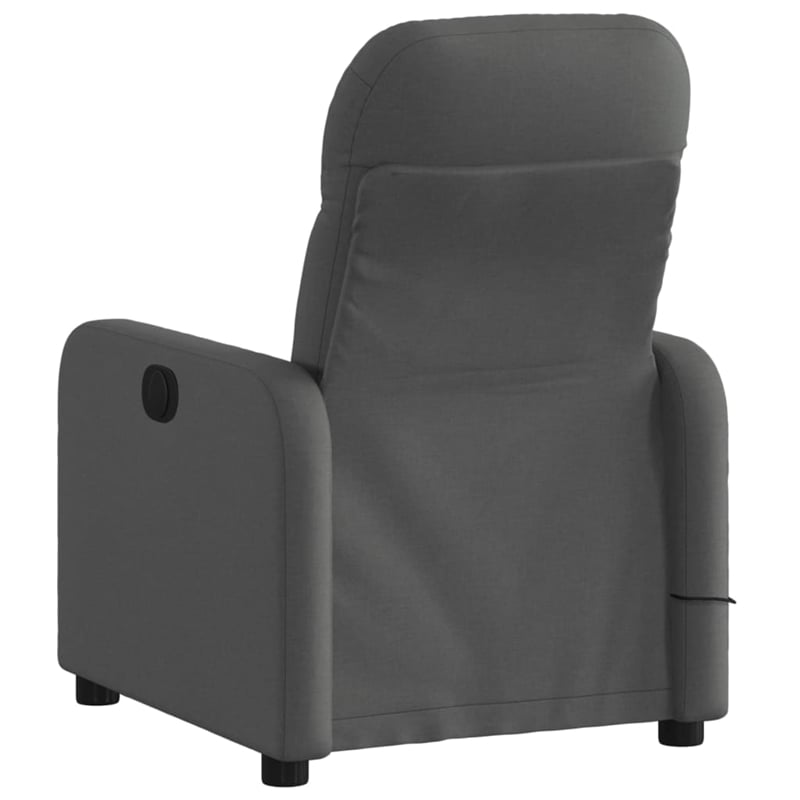 Pemberly Row Massage Recliner Chair in Dark Gray