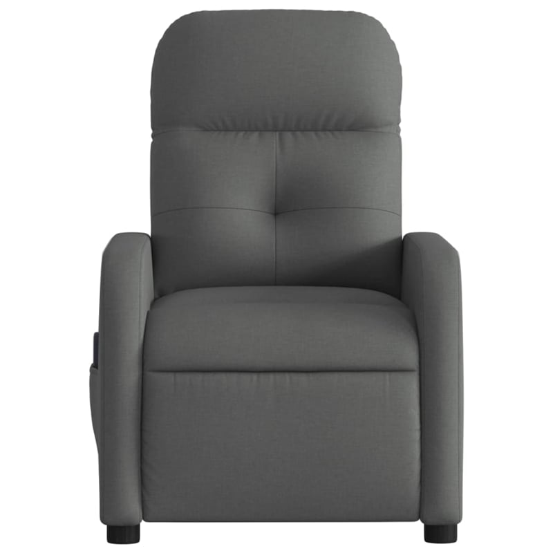 Pemberly Row Massage Recliner Chair in Dark Gray