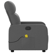 Pemberly Row Massage Recliner Chair in Dark Gray