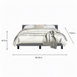 Pemberly Row Velvet Full Bed Frame in Dark Gray Upholstery