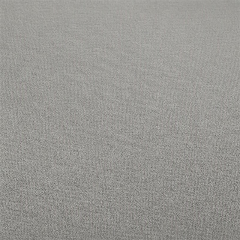 Pemberly Row Velvet Full Bed Frame in Dark Gray Upholstery