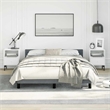 Pemberly Row Velvet Full Bed Frame in Dark Gray Upholstery
