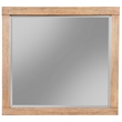 Pemberly Row Beveled Dresser Mirror in Sand Beige Finish