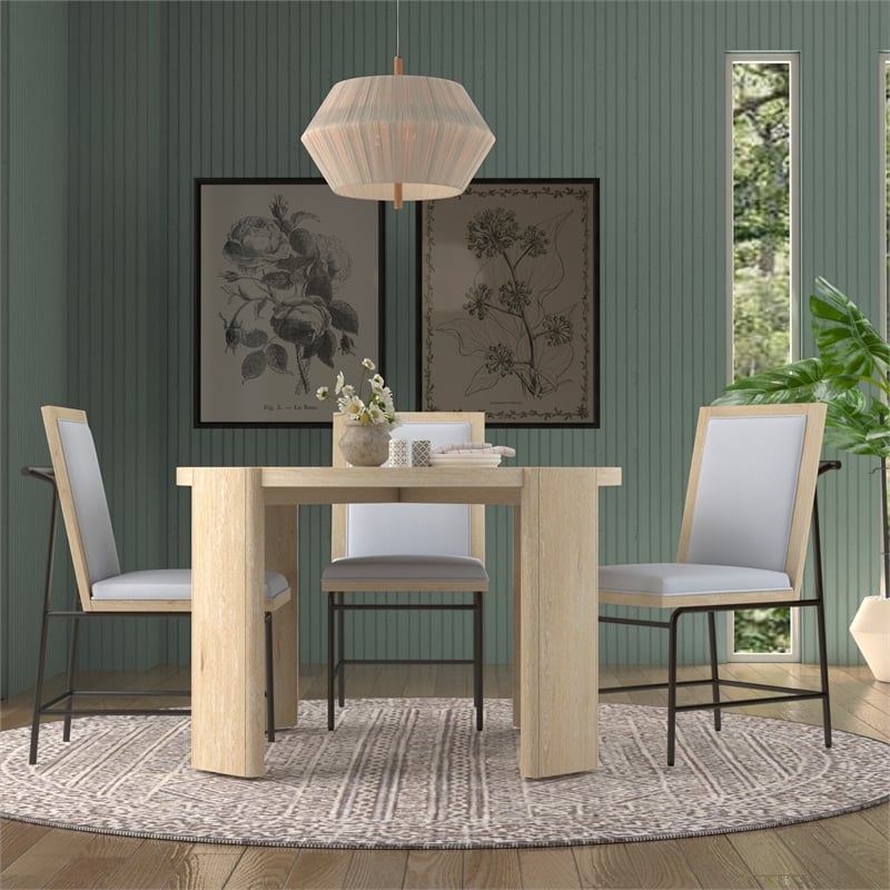 Pemberly Row 47 in Round Dining Table with Curved Legs in Natural Driftwood