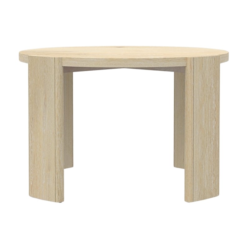 Pemberly Row 47 in Round Dining Table with Curved Legs in Natural Driftwood