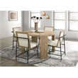 Pemberly Row 47 in Round Dining Table with Curved Legs in Natural Driftwood