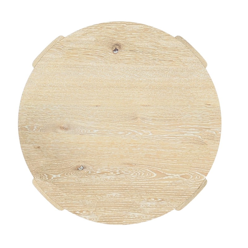 Pemberly Row 47 in Round Dining Table with Curved Legs in Natural Driftwood