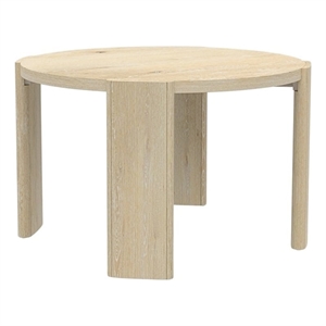 Pemberly Row 47 in Round Dining Table with Curved Legs in Natural Driftwood