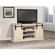 Pemberly Row Barn Door TV Console in Rustic White Fir Finish