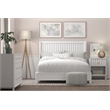 Pemberly Row California King Panel Bed in Mahogany White Finish